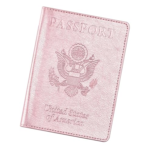VIDIVICI Passport Wallet For Women,Passport Holder For Women-Gold Rose
