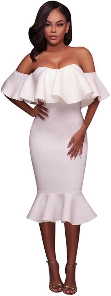 Amazon.com: ¡venta caliente. Vestido de mujer SFE sin tirantes Lotus Forma  elegante sin mangas vestidos para fiestas boda, Moderno / Equipada, XL,  Blanco : Ropa, Zapatos y Joyería