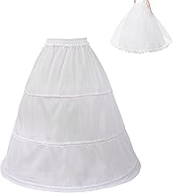 Underskirt Underskirt, 3 Layers Hoops, Petticoat for Wedding Dress, Bridesmaids Bridal Costume Evening Party White - Polyester - White - M - Women - Victorian, white, M
