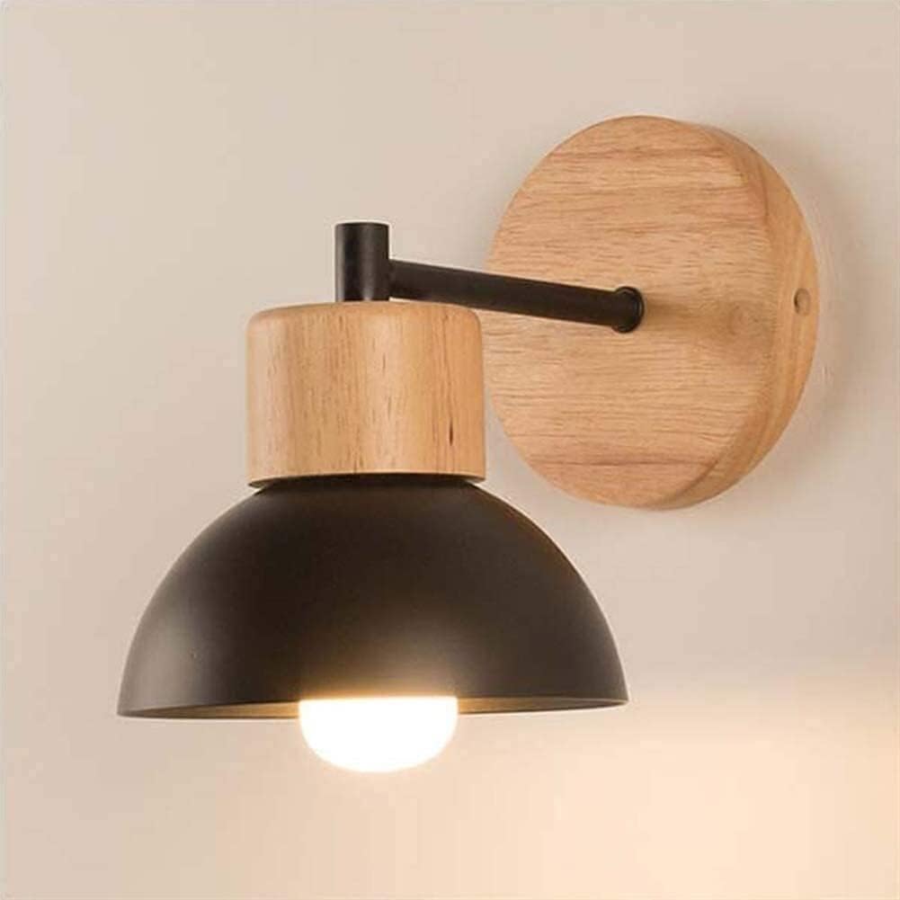HUAYUSEDF Wall Lamp Industrial Wooden White Cage Candle Light Fixtures Bedroom Bedside Mount Lighting Fixture E27 Sconce,Soft