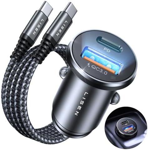 HOCO Caricabatterie da auto USB-C PD 30W con cavo Type-C to Lightning - Metal Grey - Z62A.CL