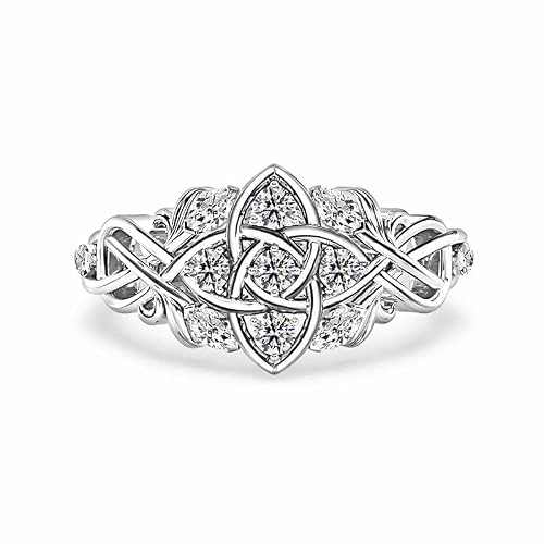 saavyco_jewels 1.50 Ct Round Cut Diamond Pretty Ring For Women's 925 Sterling Silver Engagement Wedding Ring 14k White Gold Finish (7.5)