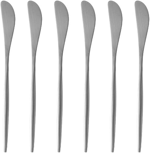 Juego de cuchillos de mantequilla de acero inoxidable 18/10, cubiertos delgados para cocina, hotel, restaurante, boda, fiesta, acabado mate, apto