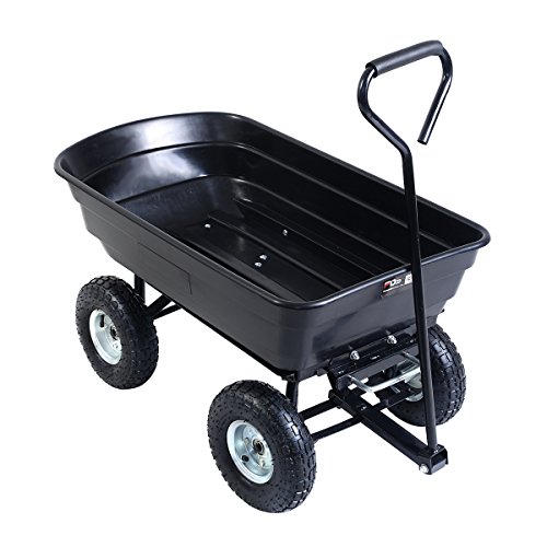 COLIBROX 650LB Garden Dump Cart Dumper Wagon Carrier Wheel Barrow Air Tires Heavy Duty New