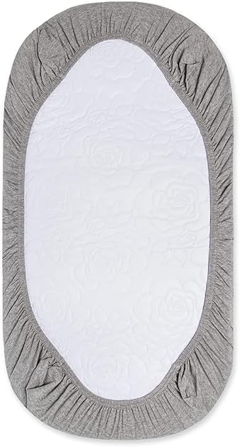 Burt's Bees Baby Bassinet Sheet, Fitted Unisex 100% Organic Jersey Cotton Bassinet Sheet for Standard Bassinet Mattress