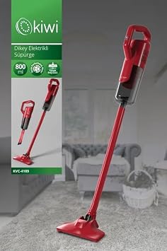 Kiwi Kvc-4109 2'si 1 Arada El Tipi ve Dikey Elektrikli Süpürge Kırmızı