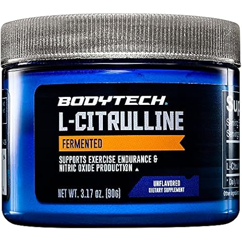 BodyTech Fermented L-Citrulline 3000MG - Supports Exercise Endurance & Nitric Oxide Production (3.17 Ounce Powder) Cover