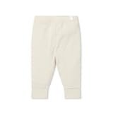 Baby Unisex Premium Ribbed Leggings - Stretchy Pants with Cuffs and Elastic Waist - Viscose from Bamboo and Cotton Blend