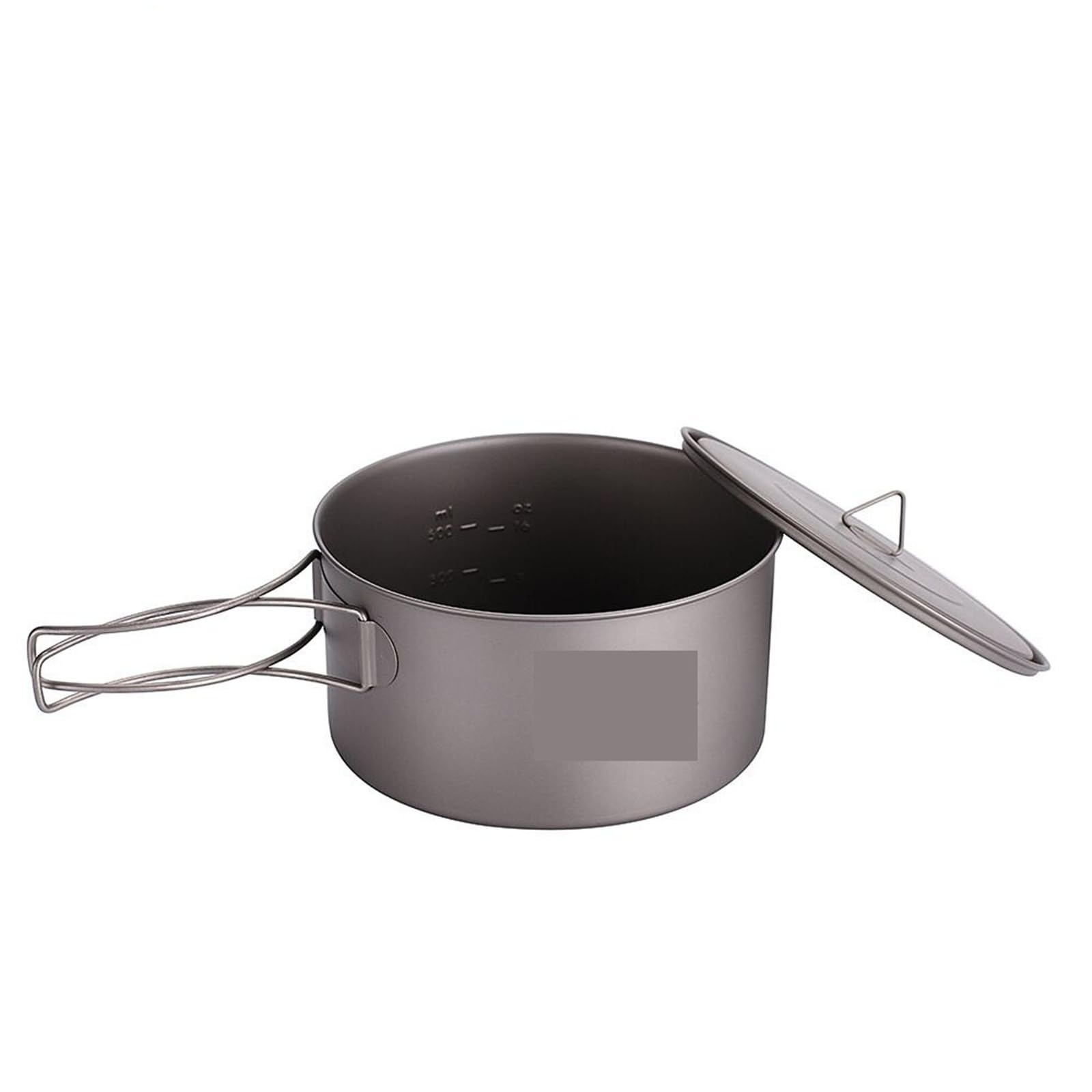 Olla de Titanio Ultraligera de 900 ml: Utensilios de Cocina for Acampar al Aire Libre con Tapa y asa for Picnic