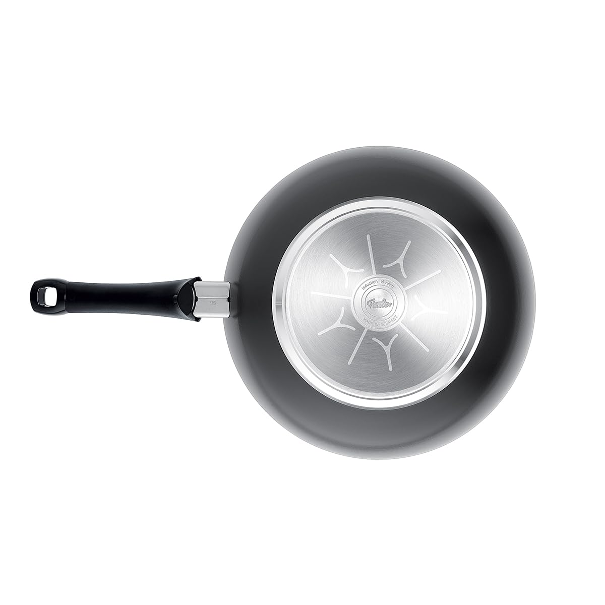 Fissler Ceratal/aluminium wok ( 28 cm, 3.7 L) ceramic frying pan coated non-stick coating, high edge, free from PFAS/PTFE, Made in Germany - induction