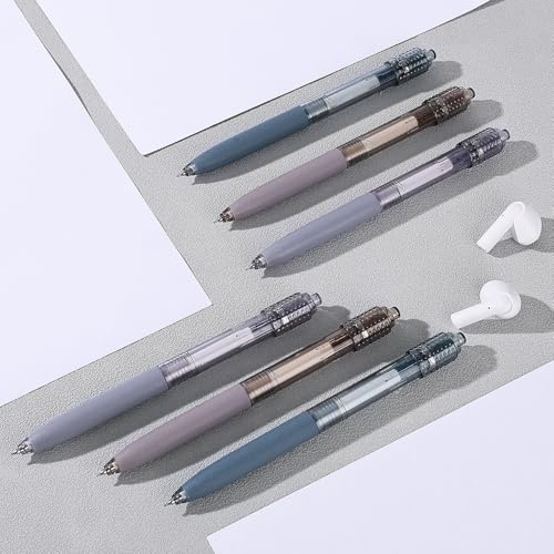BAYTORY 6 bolígrafos retráctiles de tinta negra 0.5 mm miniatura 5