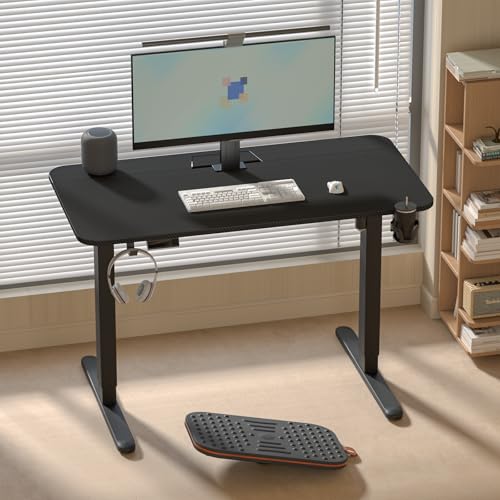 Image of Electric Standing Desk,48x24 Inch Adjustable Height Sit Stand Desk with Cable Management Tray,with Memory Presets Ergonomic Computer Desk for Home Office /Gaming /Workstation,Black
