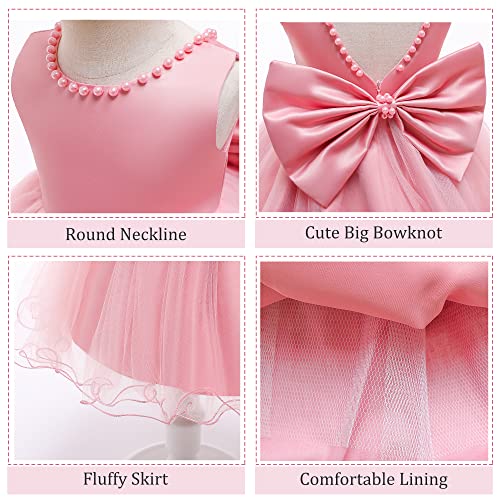 Lzh Baby Girl Dresses 12-18 Months, Christening Dresses For Baby Girl Party Dress,Baby Girls' Special Occasion Dress Pink #TOP6