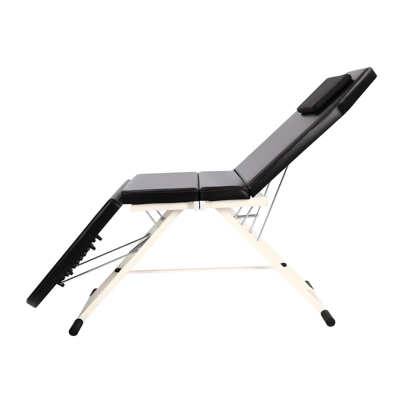 Massageliege Klappbar,Mobile Massageliege mit Verstellbarer Rückenlehne | Professionelle Massageliege mit Kopfloch, PU Polsterung, Faltbare Kosmetikliege für Massage,Tattoo & Wellness