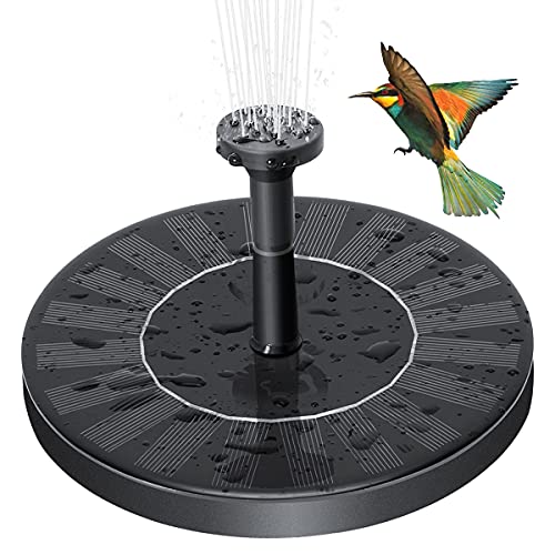 Solar Fountain Pump,3W Bird Bath Fountain,Solar Powered Water Fountain Pump,Suitable for Bird Bath Garden Pond Fish Tank Aquarium