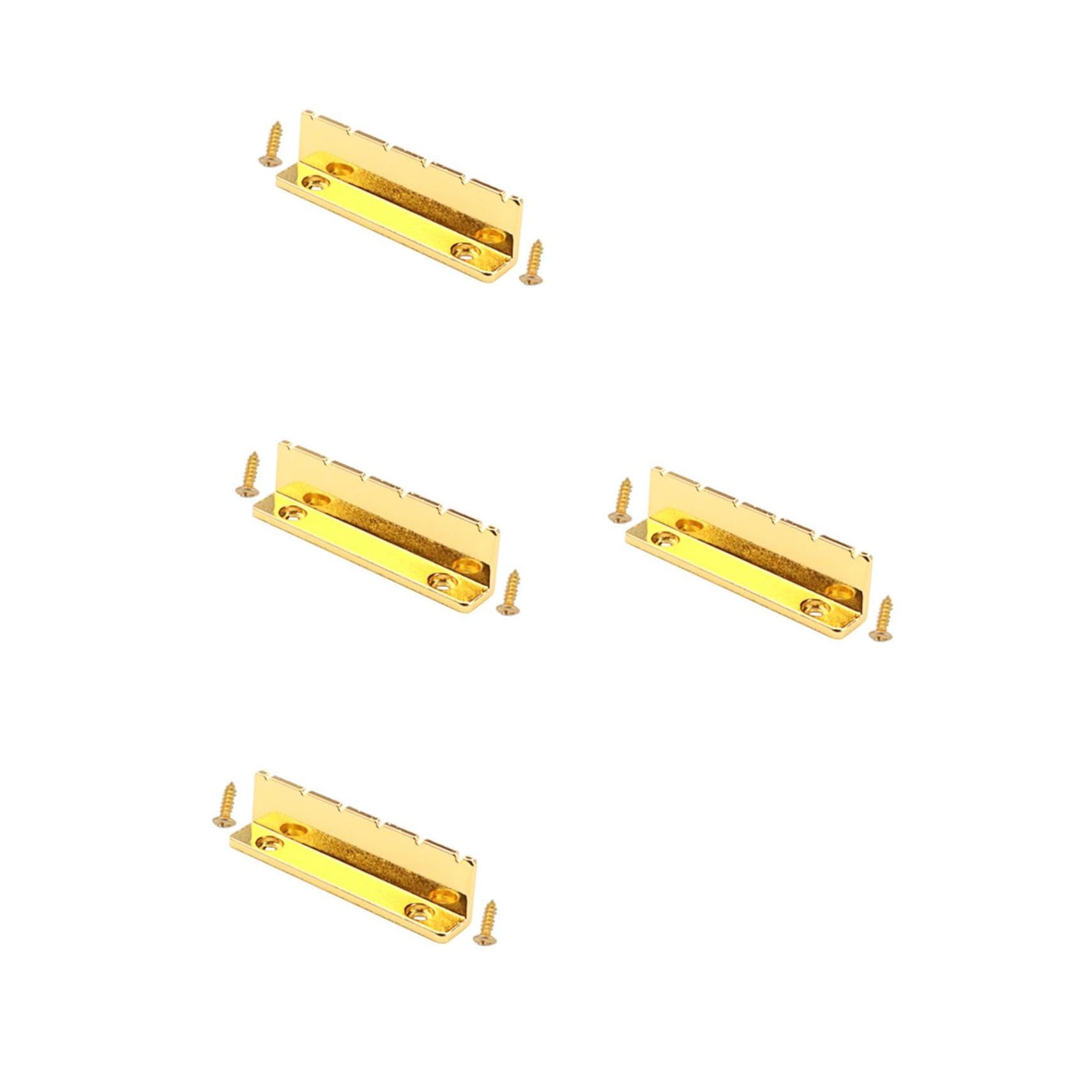 ibasenice 4sets Nut Metallo Per Chitarra Shaped Accessori Per Chitarra Elettrica e Acustica Migliora Suono e La Sostenibilità Delle Corde Facile Da Installare e Rimuovere