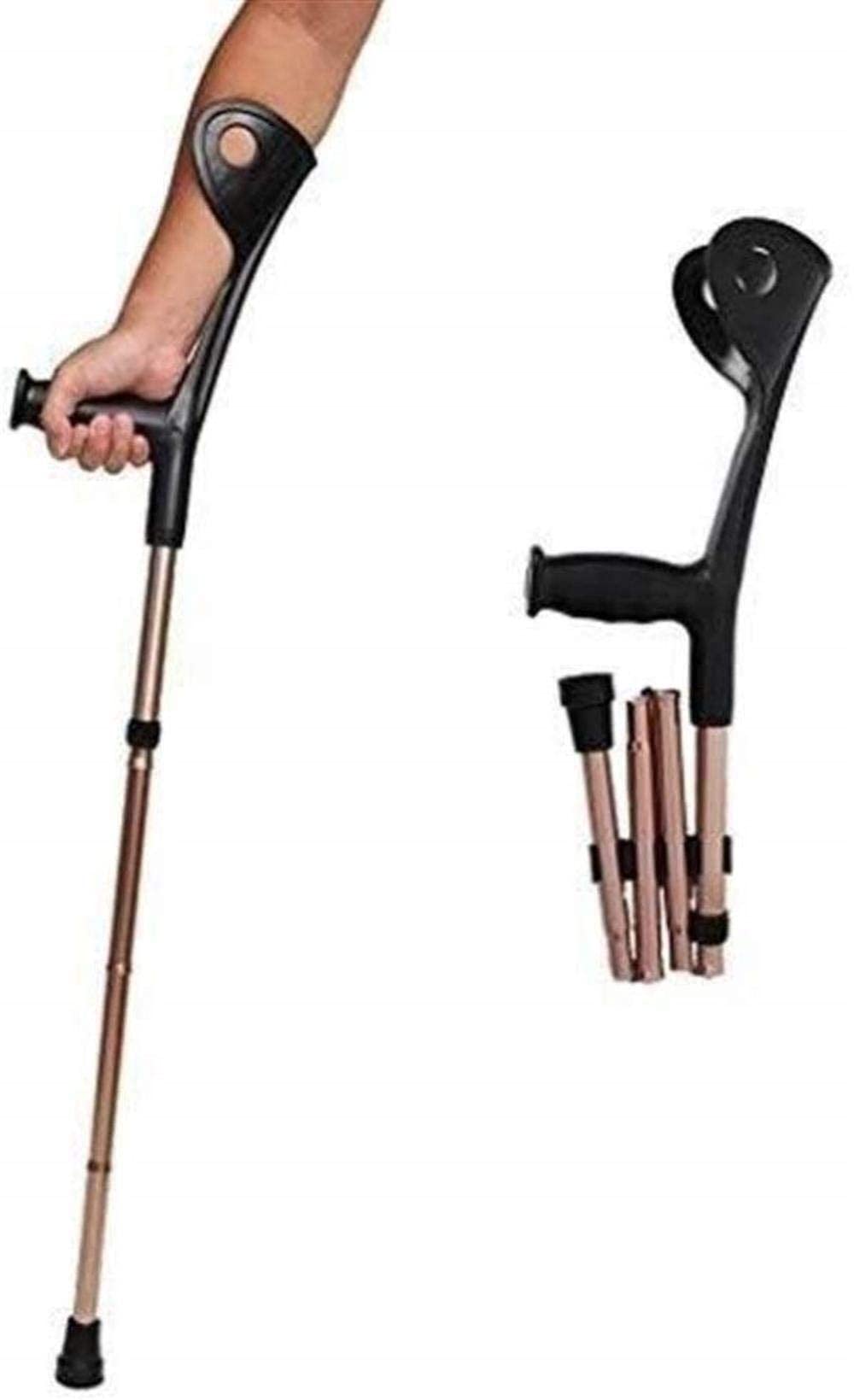 Muleta Antebrazo Codo Muletas Plegable Ultraligero Aluminio Asistencia Altura Ajustable