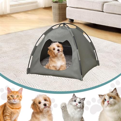 Tente pour chats contre la chaleur avec espace de jeu