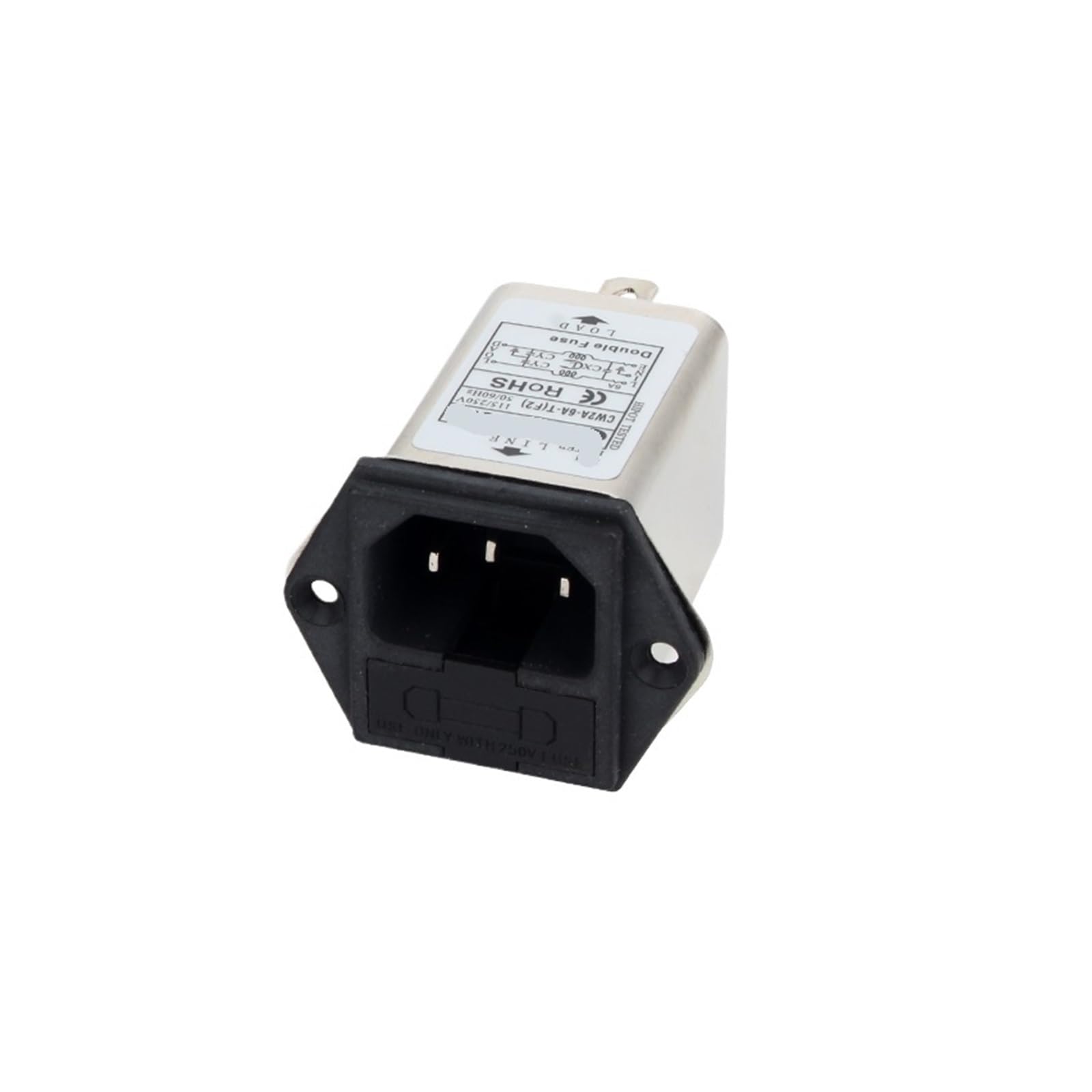 Filtre de puissance CW2A-6A-TF2 résout les pannes par double fusible