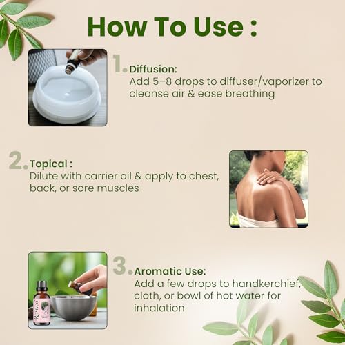 Image of Romyco Kapur Essential Oil (Camphor) 15ml for Respiratory Relief Cough & Cold, Muscle Relaxation Pain Relief | Natural Air Freshener | Aromatherapy Diffuser | Pure Natural Premium Undiluted