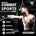 VICTORY Boxing Gloves for Men & Women with Moulded Foam Padding Gloves for Boxing, Training, Kickboxing, Muay Thai, MMA, Pu Synthetic Material Twin Punching Gloves (Boxing Glove with Hand Wrap, 14 oz) gallery image