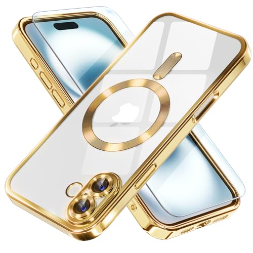 Image of Misea Magnetic for iPhone 16 Case Compatible with MagSafe Gold