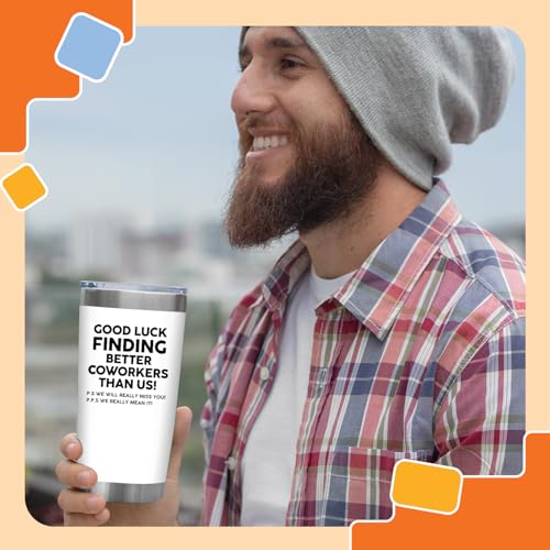 Image of NewEleven Coworker Leaving Gift - Farewell, Going Away, New Job, Goodbye, Good Luck for Colleagues, Boss, Men, Women, Friends - 20 Oz Tumbler