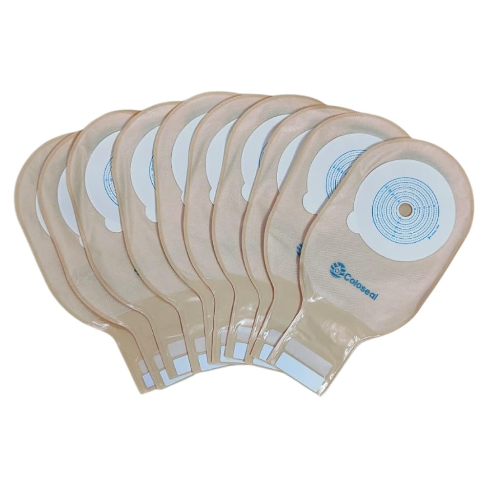10270, One Piece Open Colostomy Bag, Ostomy Bag, Drainable Bag & Pouches, Opaque, Skin, Filter, 70mm (Pack of 5)-image-49
