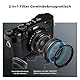 K&F Concept UV Filter,Gegenlichtblende und Objektivdeckel für Fujifilm Kamera X100-Serie, Kompatibel mit Fujifilm Kamera X100/X100F/X100S/X100T/X100V/X100VI -Schwarz (Nano-Xcel Serie)