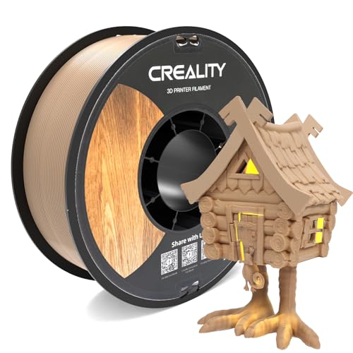 Image of Creality Wood Filament PLA, Dark Brown PLA Filament 1.75mm, Dimensional Accuracy + /- 0.03mm, Warp-Free and Clog-Free, 1KG Spool (2.2 lbs), Fit for 99% 3D Printers