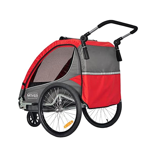 Papilioshop Mover Transportwagen und Kinderwagen für 1 oder 2 Kinder (rot) – Bild 7