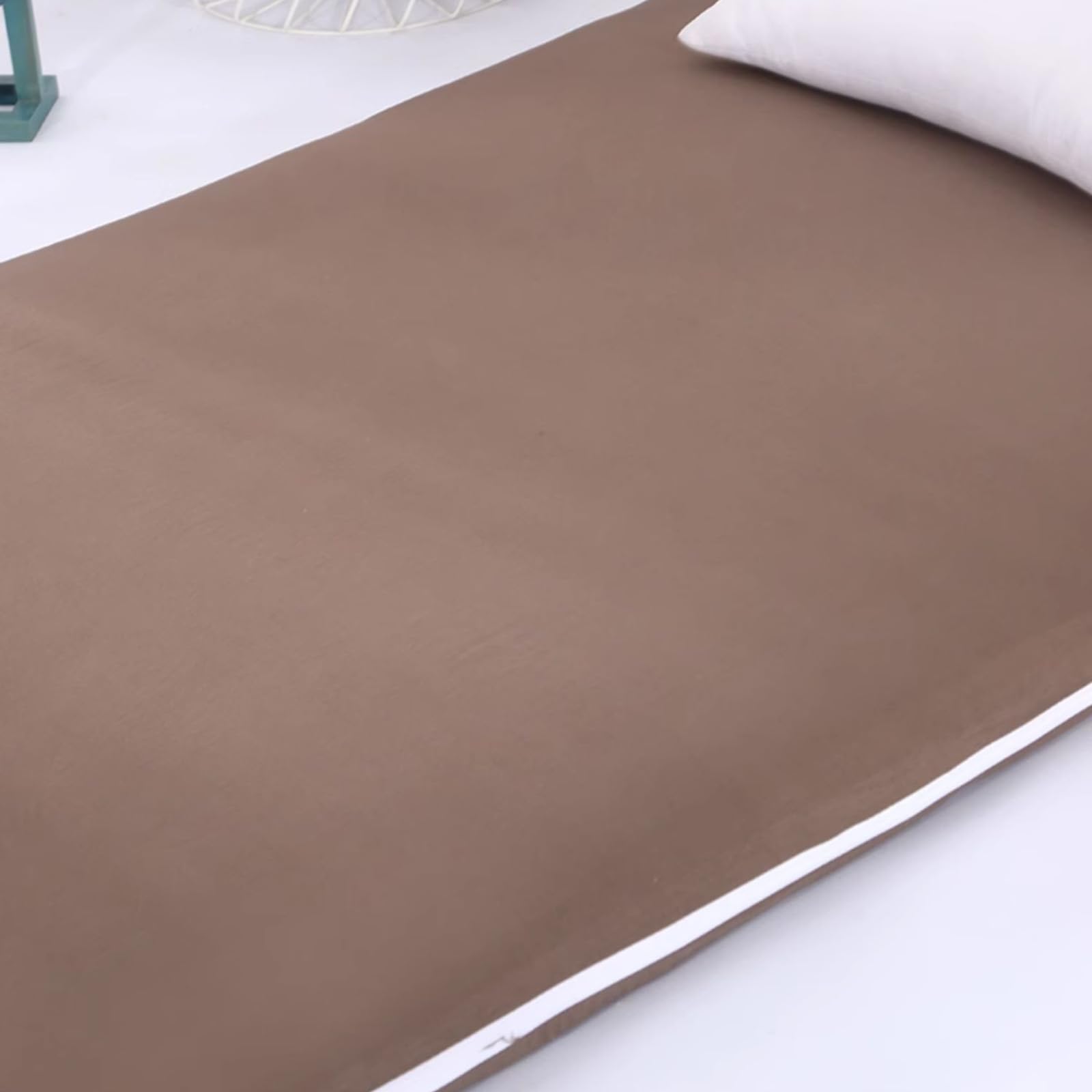Wygodny japoński futon, pokrowiec na materac, jednolity kolor, pyłoszczelny pokrowiec na materac podłogowy, 180 x 200 cm, futon, osłona przeciwpyłowa i stylowe akcesoria pościelowe
