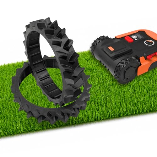 Radprofil für WORX Landroid M500 / M700 / M1000 TPU Traktionsreifen Set (Links + Rechts) Offroad Radprofil für Mähroboter Verbesserter Grip - Traktor Profil - Made in Germany