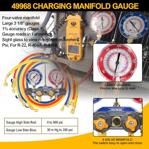 Manifold de carga 4 válvulas YMT 49968 para A/C miniatura 5