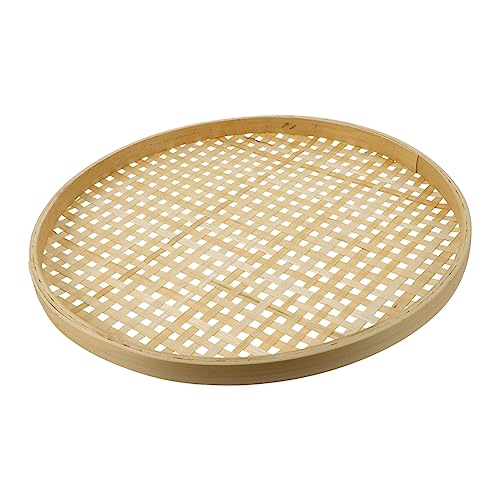 GLEAVI Weaving Sieve Basket Natural Snack Tray for Parties Home Decor Handmade Colander for Food Display Storage for Serving Treats