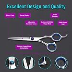 Stainless Steel Hair Cutting Scissors 6.5 Inch Hairdressing Razor Shears Professional Salon Barber Haircut Scissors, One Comb Included, Home Use for Man Woman Adults Kids Babies - Image 3