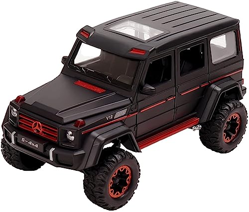 Image of Exclusive Alloy Metal Pull Back Die-Cast Car 1:24 Big Amg G500 Diecast Metal Pullback Toy Car With Openable Doors, Light Music Boys Gifts Toys For Kids, Black