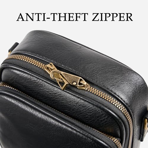Image of Small Crossbody Bag for Women with Card Slots Vegan Leather Messenger Bag Men Wallet, Cross Body Anti-theft Shoulder Purse
