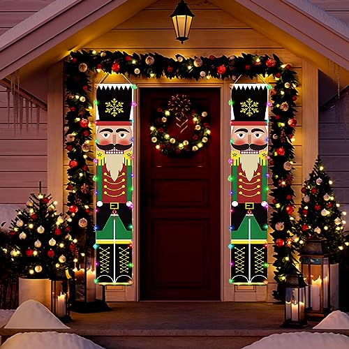 2 Unidades Decoracion Navidad Cascanueces 30*180cm Banner de Puerta Navidad