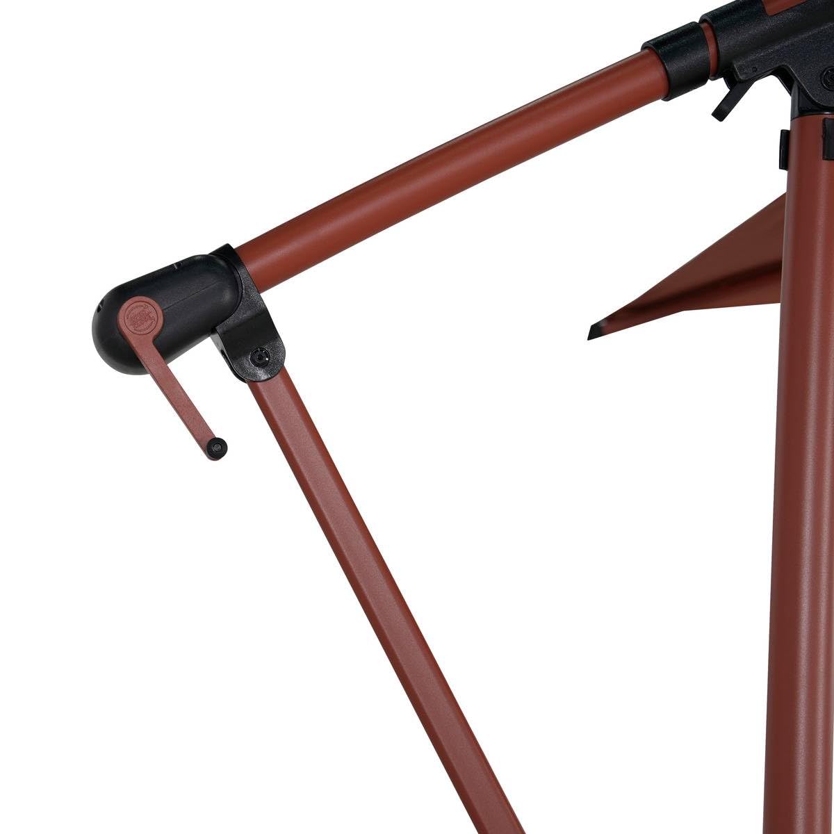 HESPERIDE - Parasol Déporté Rond Manoa 3 m Acier Anti-rouille Toile Déperlante Amovible Orientable 360° Protection Soleil pour Jardin Terrasse
