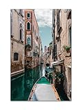Yatehui Venice Poster Europe City Canvas Wall Art Italy Town Picture Wall Decor Ready to Hang 16x24 Inch