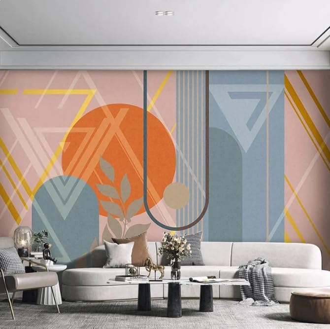 Revêtement mural 3D feuilles géométriques finition mate 350cm