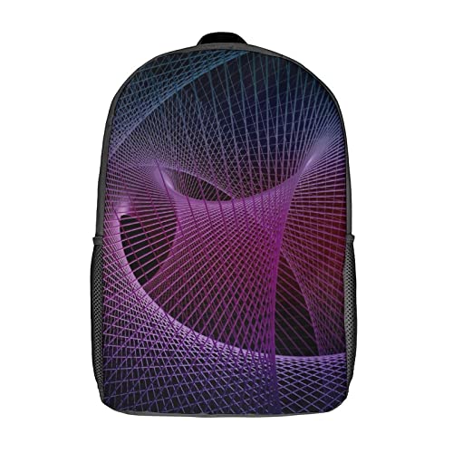 Sac d'école pour enfants Fractal unisexe : grand sac à dos 17 pouces imprimé 3D