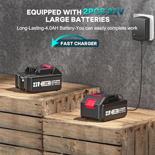 Avhrit Cordless Compact Wood Router, 21V Wood Router Tool with 2PCS 4.0Ah Batteries, Brushless Portable Handheld Palm Routers for Woodworking, Wood Trimmer Cutting with 15 Pieces 1/4" Router Bits Set 2 Avhrit Cordless Compact Wood Router, 21V Wood Router Tool with 2PCS 4.0Ah Batteries, Brushless Portable Handheld Palm Routers for Woodworking, Wood Trimmer Cutting with 15 Pieces 1/4" Router Bits Set - Image 2