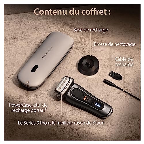 BRAUN SERIES 9 PRO+ SYSTEM WET&DRY NOBLE METAL 218061 - vue 8