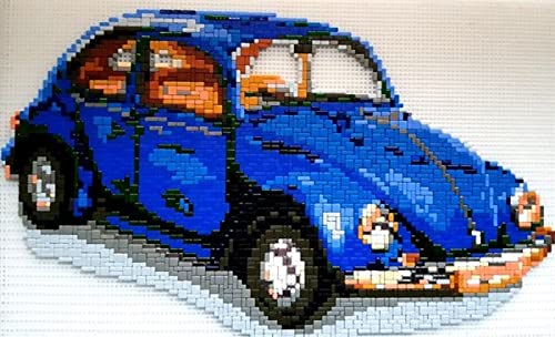 stickit Mini Stecksystem Käfer blau Oldtimer mit Metallic Steine ca. 3.000 Teile Nr. 42245