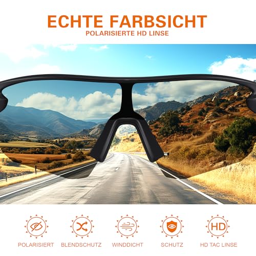 suoso Fahrradbrille Herren Damen Sportbrille Sonnenbrille,1