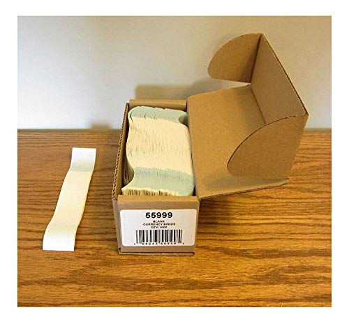 100 Self Sealing Blank White Currency Straps Bands Money Bill Band Strap Pmc #TOP2