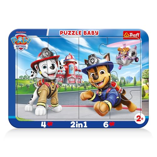 Trefl - Paw Patrol - Chiots - Puzzles 2 en 1 pour bébés à partir de 2 Ans