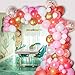 Bloonsy Balloon Garland Kit | Pink Balloons Arch Kit | 120 Pack | Rose Gold Confetti White Pastel Blush Pink Balloons | Baby Shower Bridal Girls Birthday Party Decorations Supplies Decorating Strip